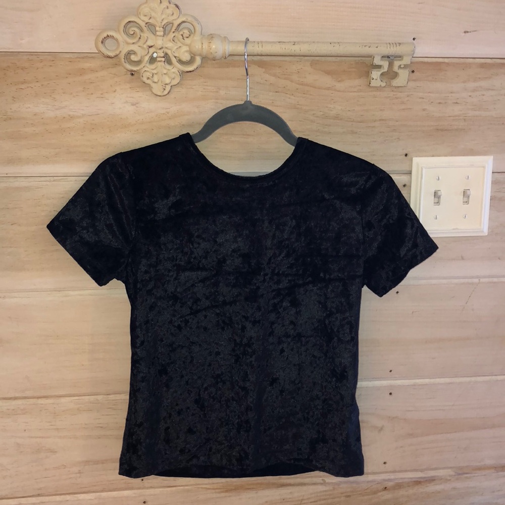Hollister crushed velvet crop top